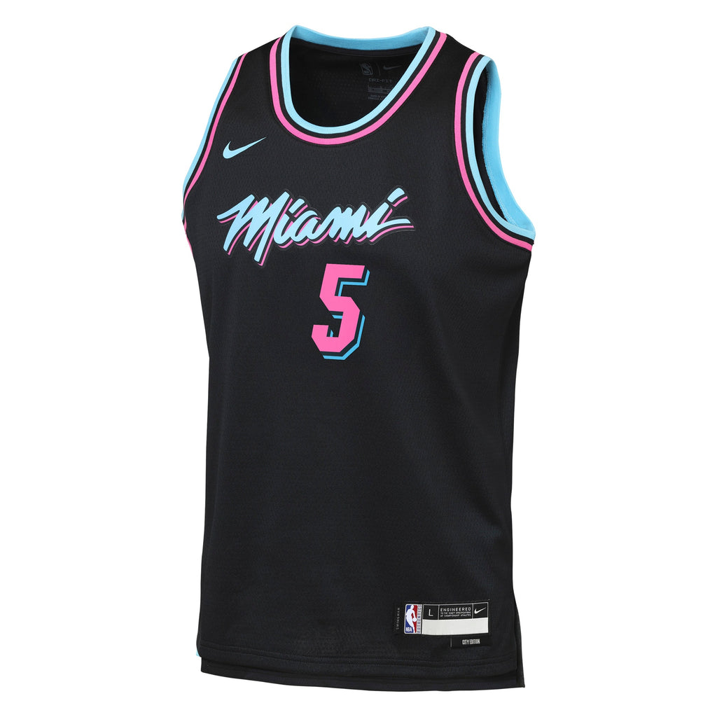 Miami Heat Nike 2025/26 City Edition Swingman Jersey - Black - Nikola Jović - Youth