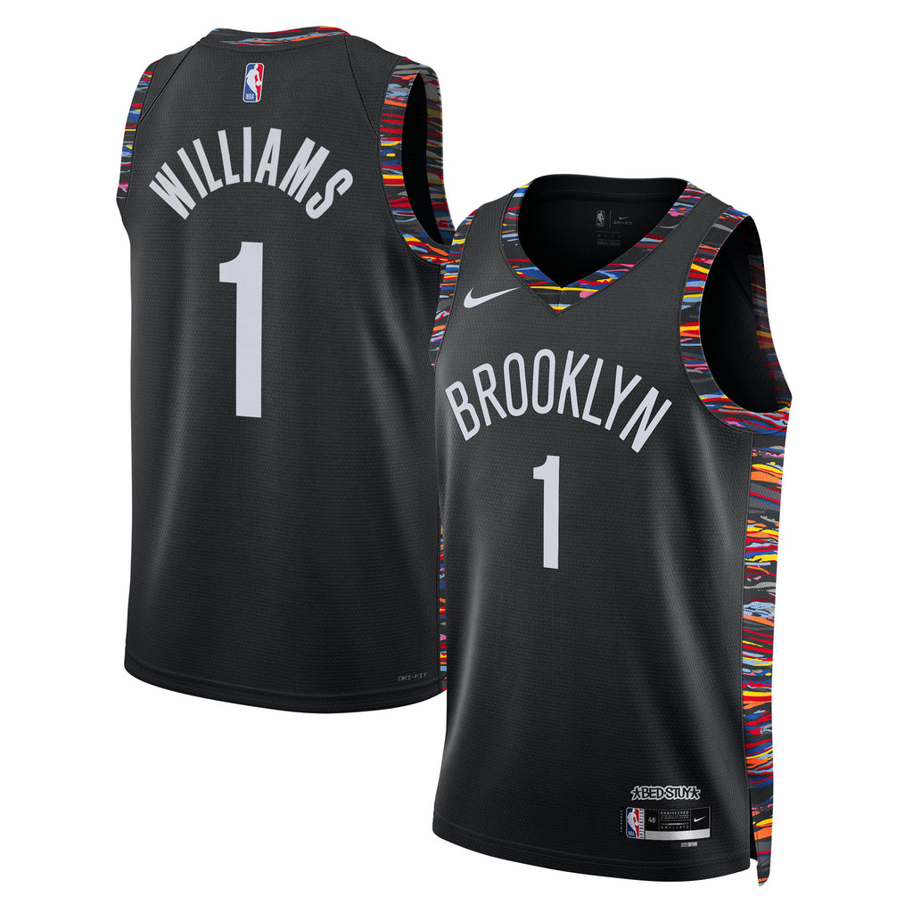 Brooklyn Nets Nike 2025/26 City Edition Swingman Jersey - Black - Ziaire Williams - Unisex