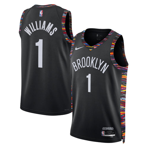 Brooklyn Nets Nike 2025/26 City Edition Swingman Jersey - Black - Ziaire Williams - Unisex