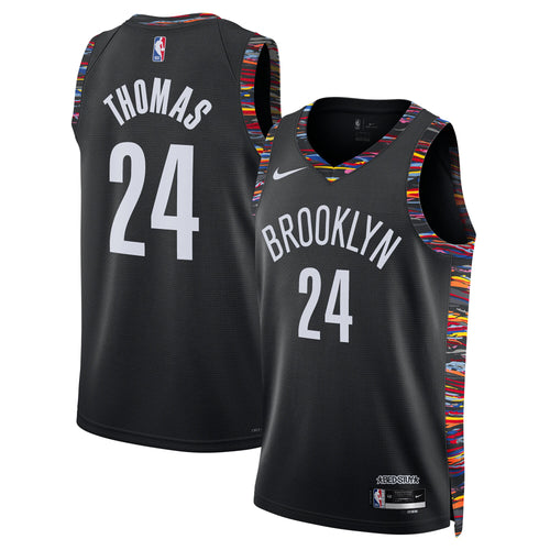Brooklyn Nets Nike 2025/26 City Edition Swingman Jersey - Black - Cam Thomas - Unisex