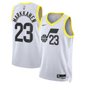 Utah Jazz Nike Association Edition Swingman Jersey - White - Lauri Markkanen - Unisex