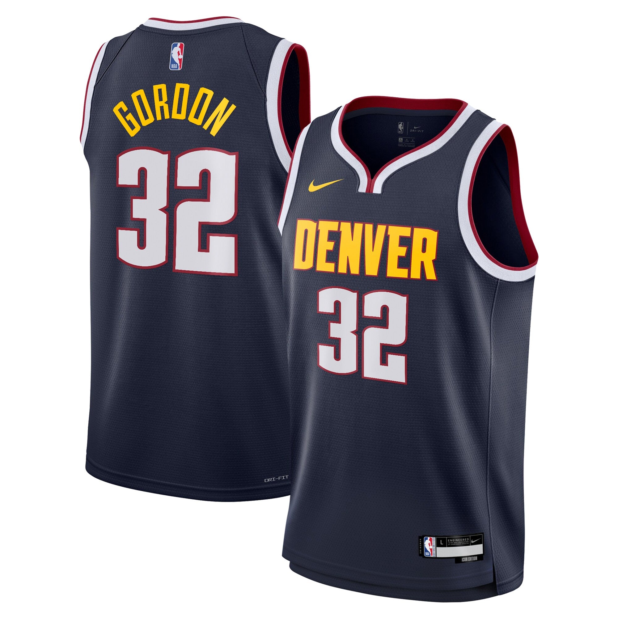 Denver Nuggets Nike Icon Swingman Jersey - Navy - Aaron Gordon - Youth