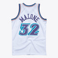 Utah Jazz Karl Malone 1996 Hardwood Classics Swingman Jersey By Mitchell & Ness - White - Mens
