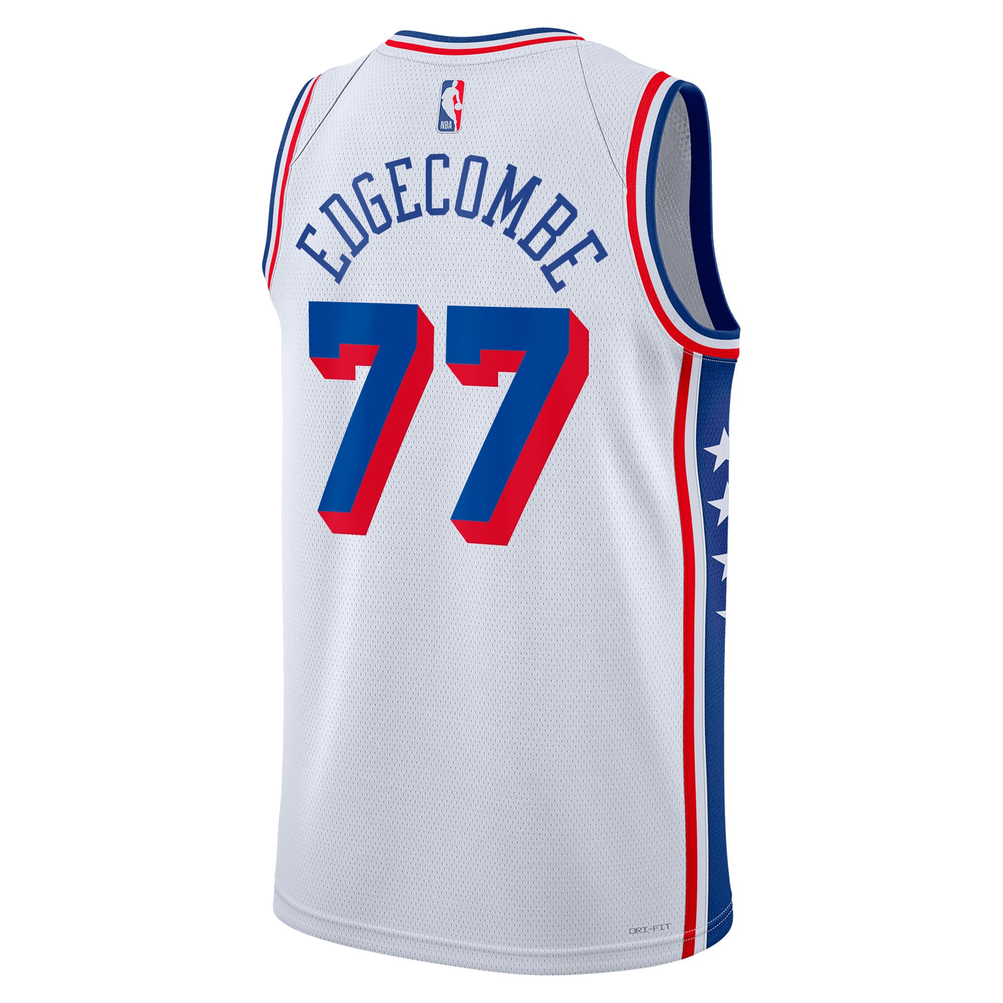 Philadelphia 76ers Nike Association Edition Swingman Jersey - White - VJ Edgecombe - Unisex