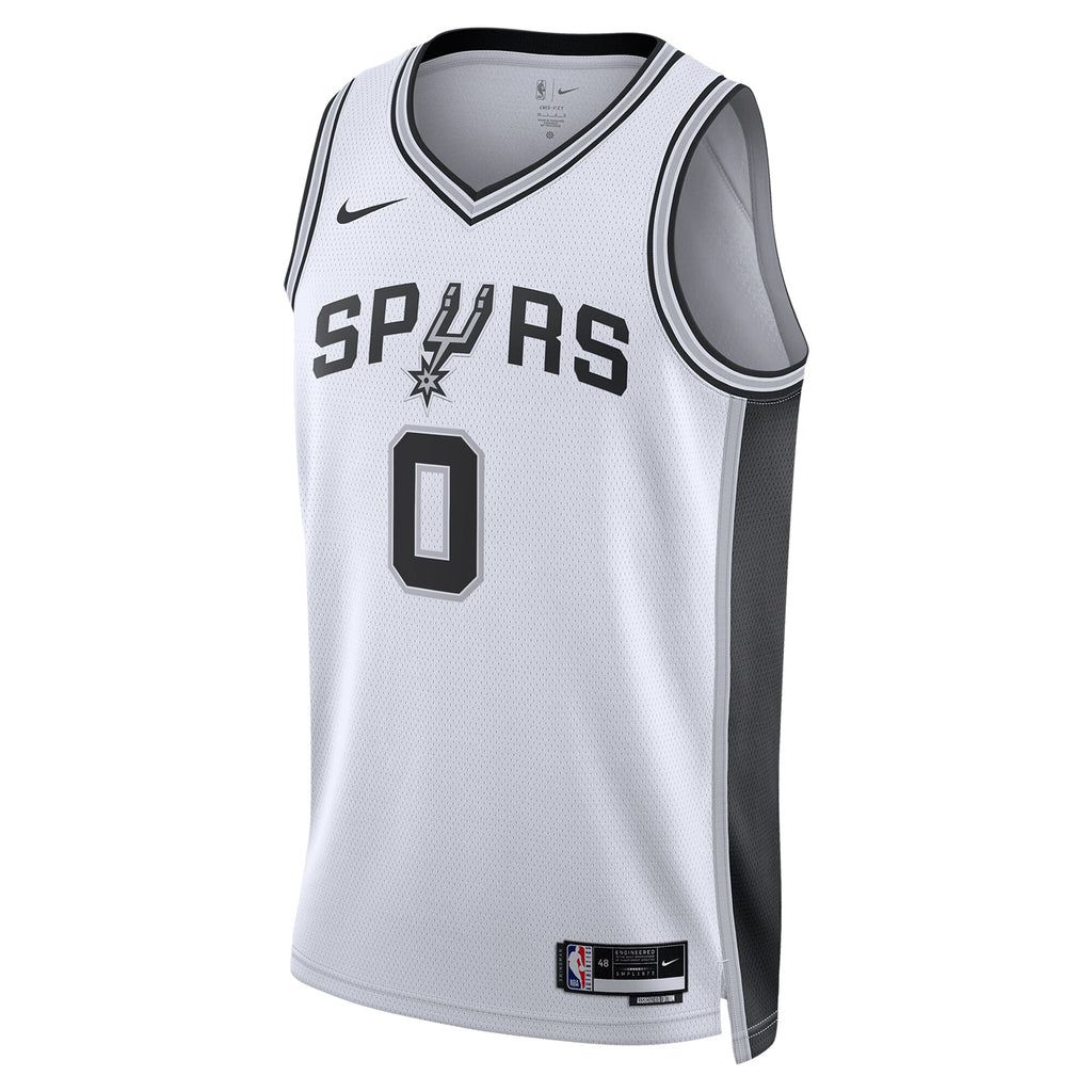 San Antonio Spurs Nike Association Edition Swingman Jersey - White - Keldon Johnson - Unisex