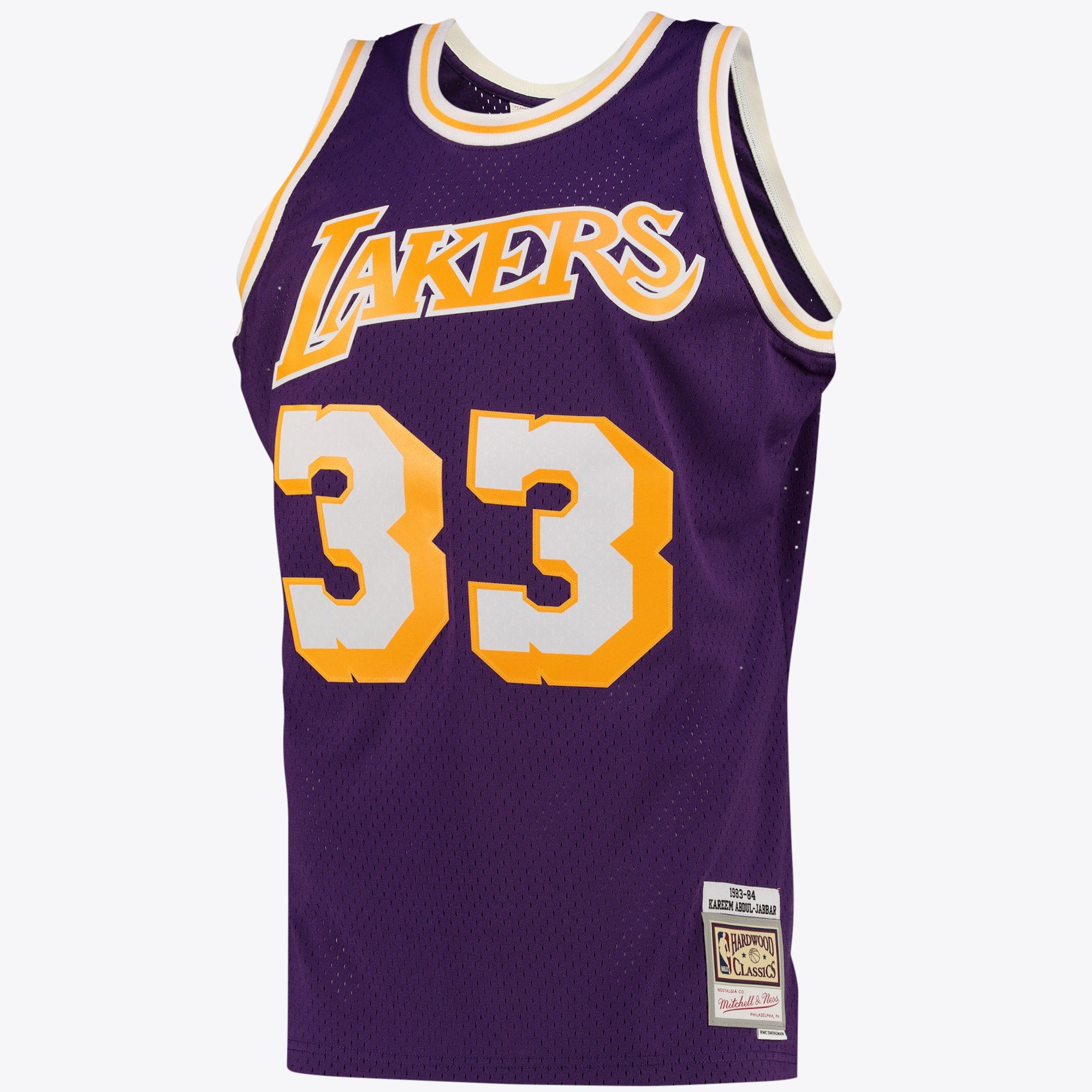 Los Angeles Lakers Kareem Abdul-Jabbar Alternate Swingman Jersey By Mitchell & Ness - Purple - Mens