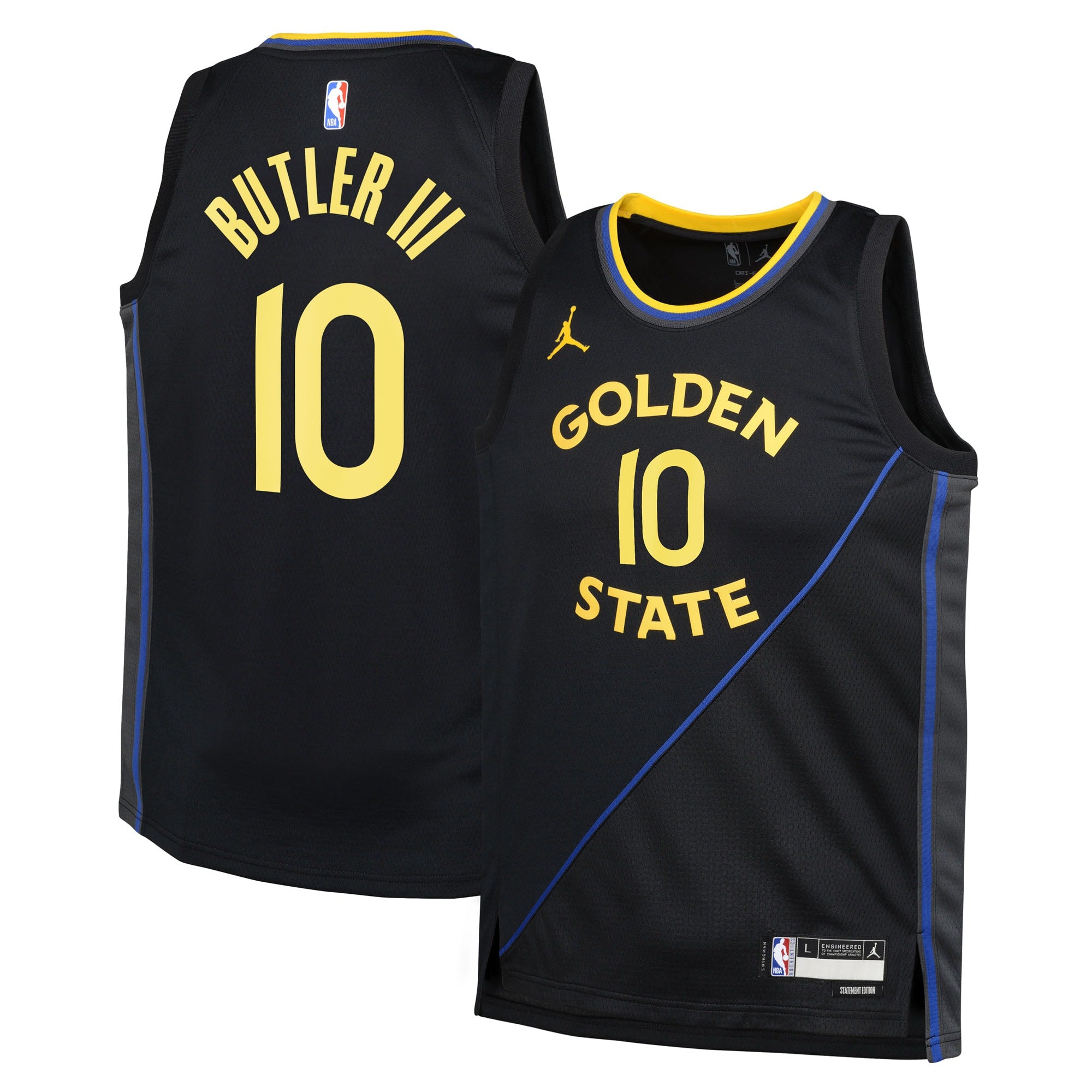 Golden State Warriors Jordan Brand Statement Edition Swingman Jersey - Black - Jimmy Butler III - Youth