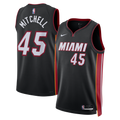 Miami Heat Nike Icon Edition Swingman Jersey - Black - Davion Mitchell - Unisex