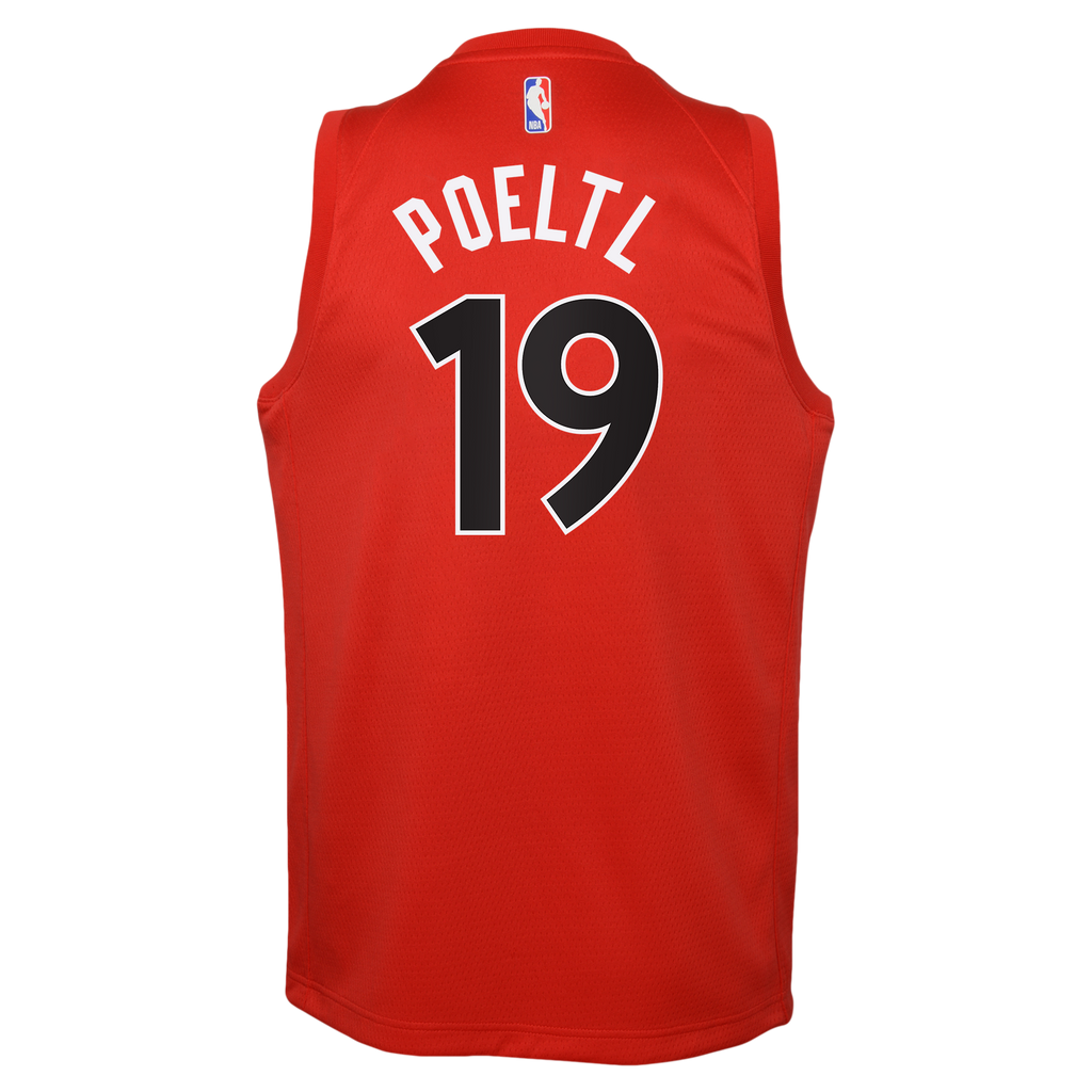 Toronto Raptors Nike Icon Edition Swingman Jersey - Red - Jakob Poeltl - Youth