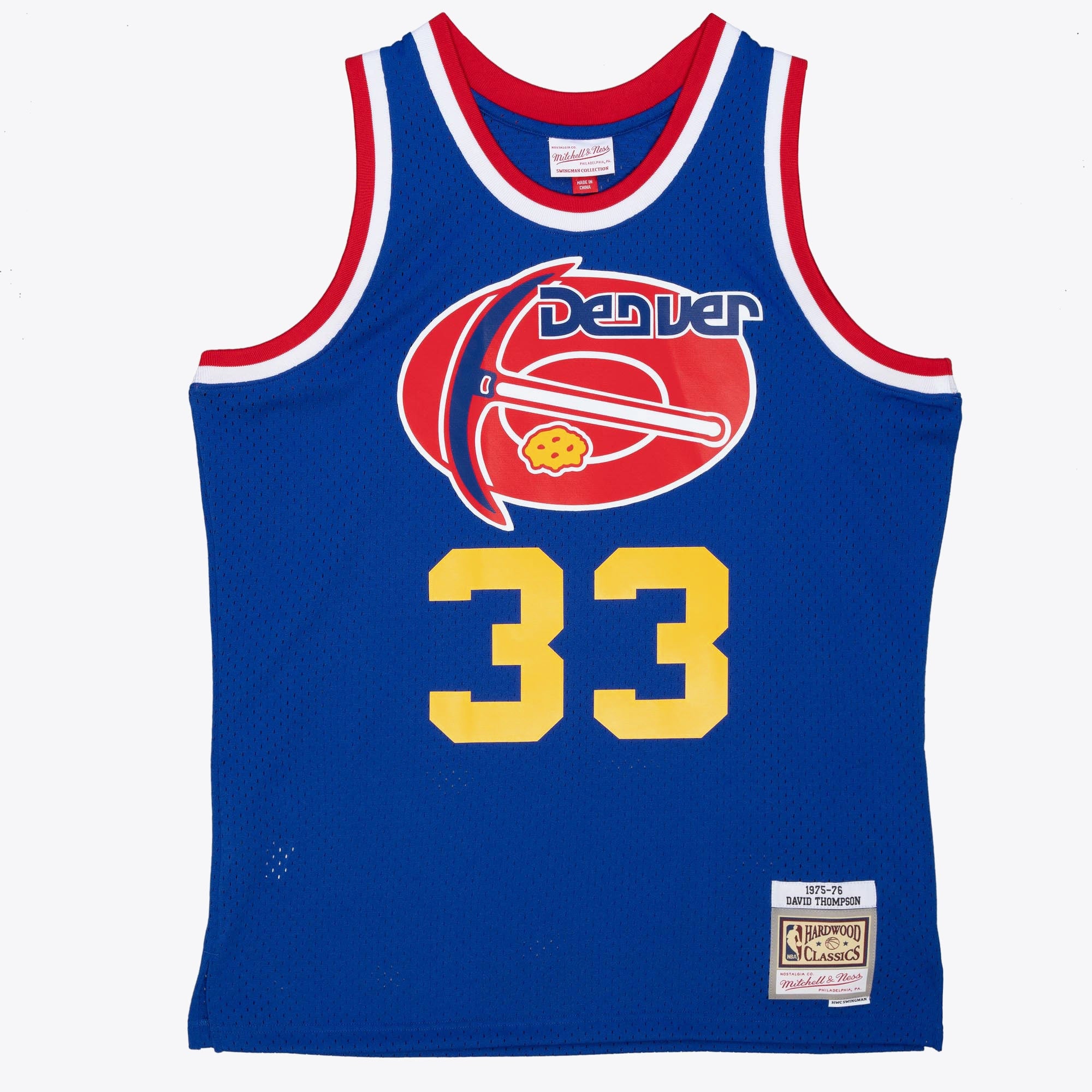 Denver Nuggets Mitchell & Ness David Thompson 1975 Dark Authentic Jersey - Royal Blue