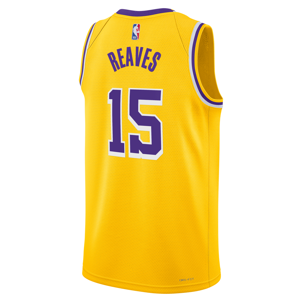 Los Angeles Lakers Nike Icon Edition Swingman Jersey - Gold - Austin Reaves - Unisex