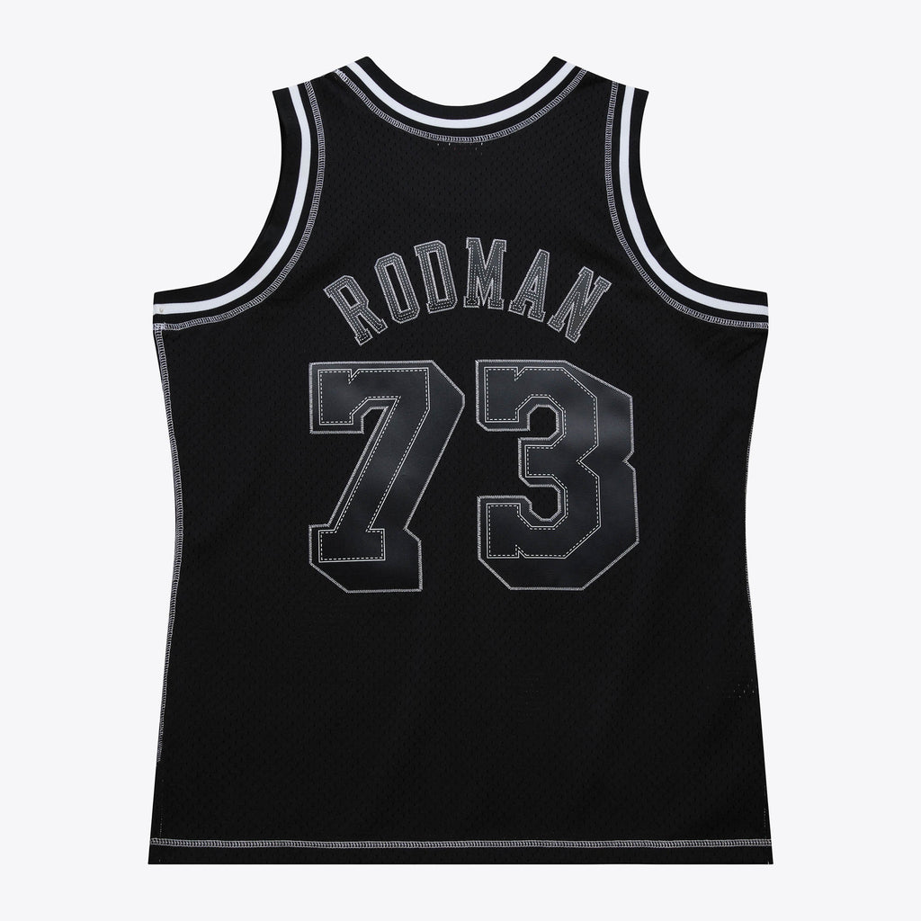 Los Angeles Lakers Mitchell & Ness Dennis Rodman 1998 Contrast 2K Swingman Jersey - Black