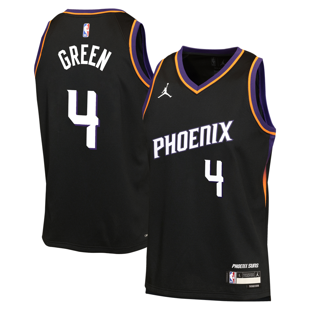 Phoenix Suns Jordan Brand Statement Edition Jersey - Black - Jalen Green - Youth