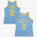 Los Angeles Lakers Mitchell & Ness Derek Fisher 2001 Swingman Authentic Jersey - Columbia Blue