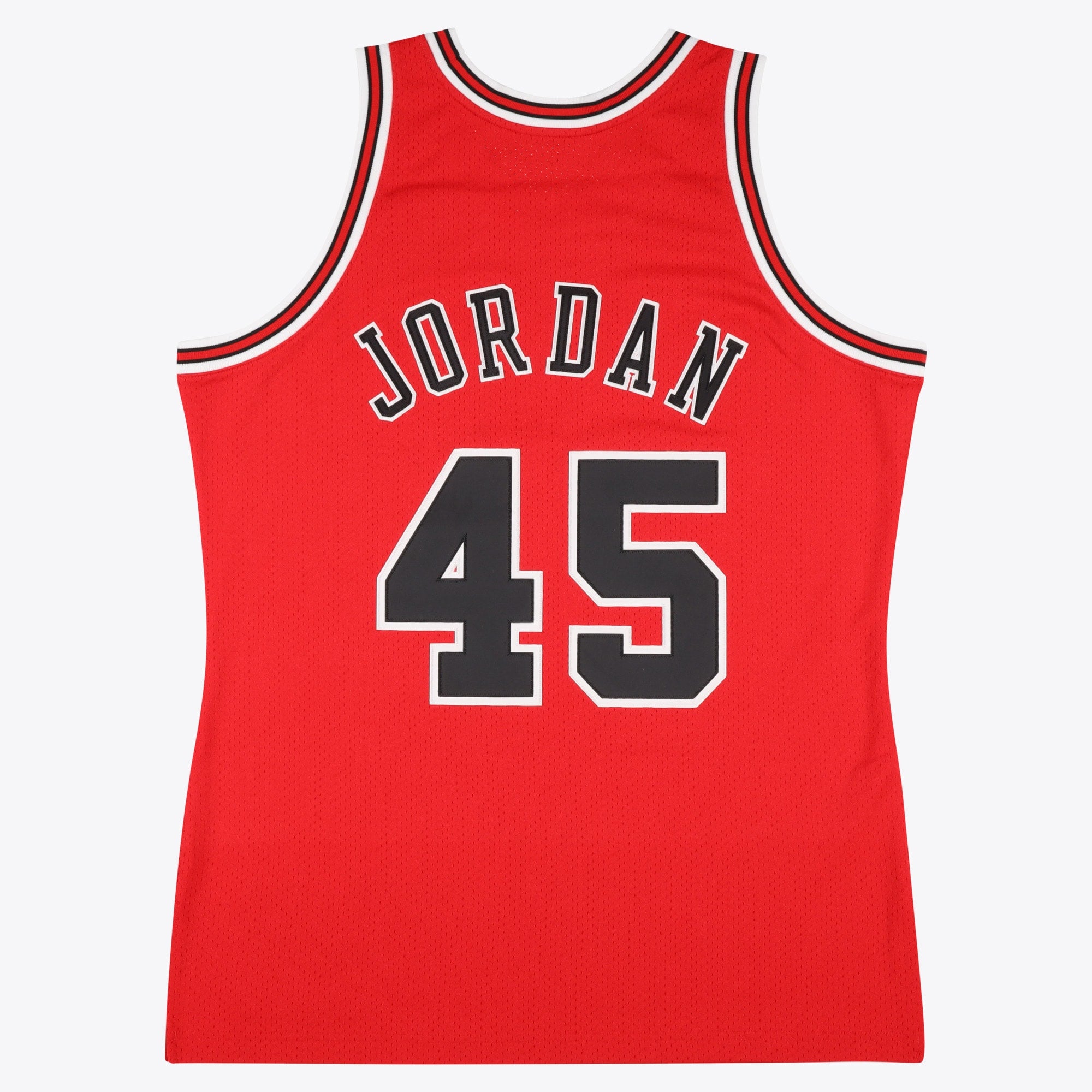 Chicago Bulls Michael Jordan 1994-95 Road 45 Authentic Jersey By Mitchell & Ness - Red - Mens