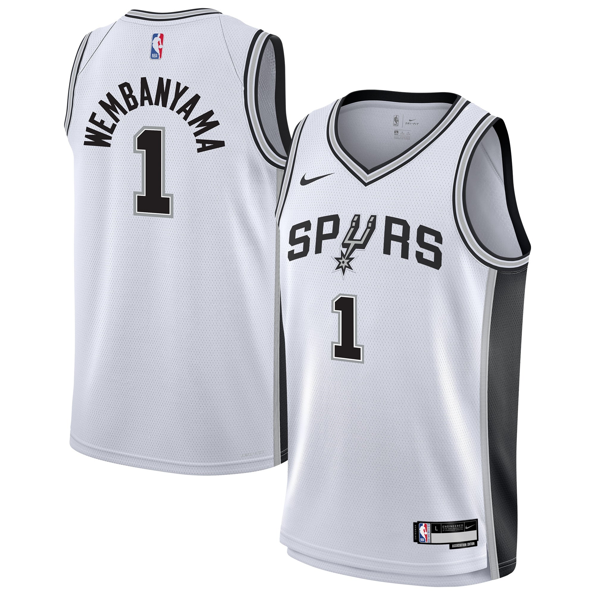 San Antonio Spurs Nike Association Swingman Jersey - Victor Wembanyama - Youth