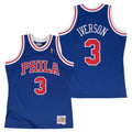 Philadelphia 76ers Allen Iverson 1997 Hardwood Classics Alternate Swingman Jersey by Mitchell & Ness - Blue - Mens