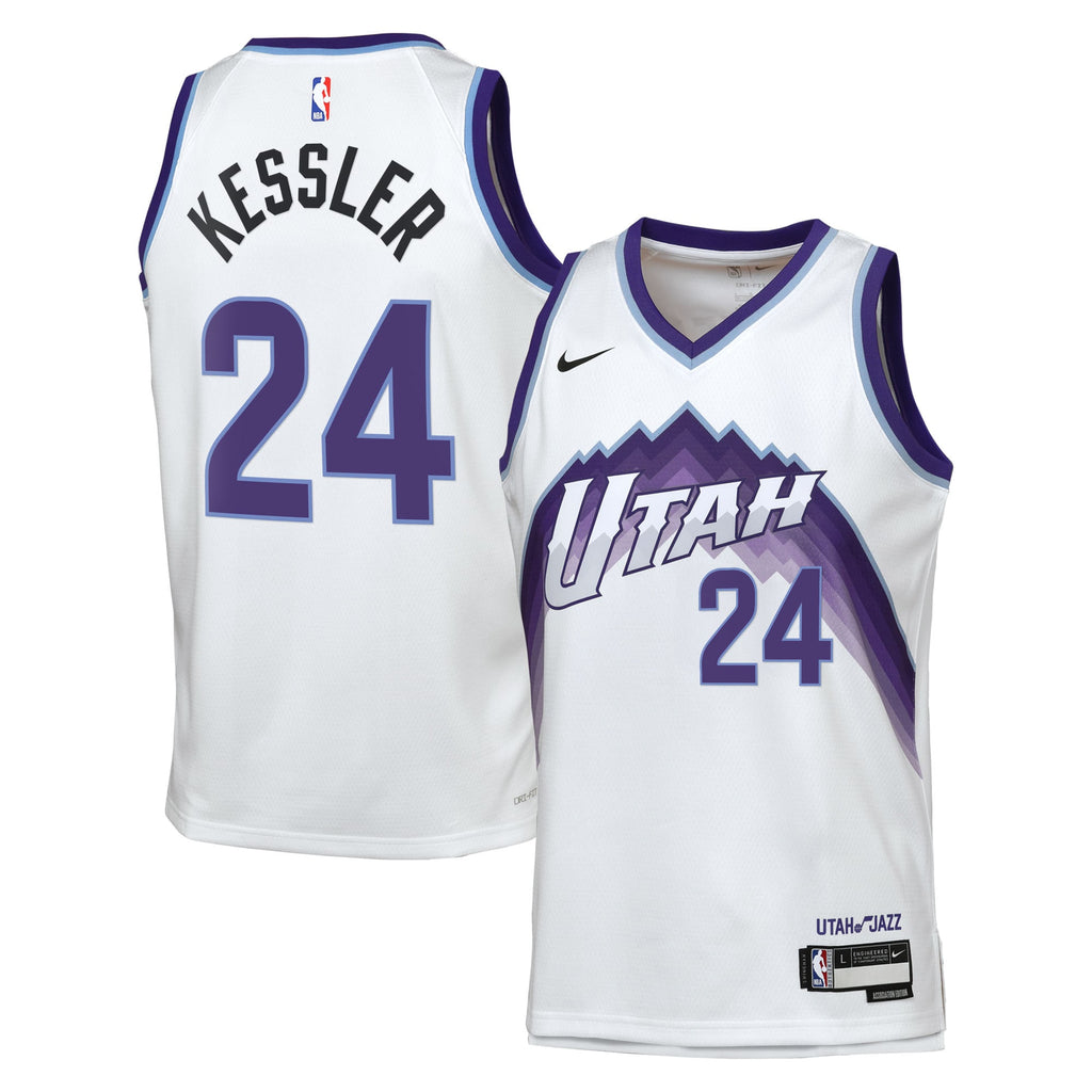 Utah Jazz Nike Replica Association Edition Swingman Jersey - White - Walker Kessler - Youth