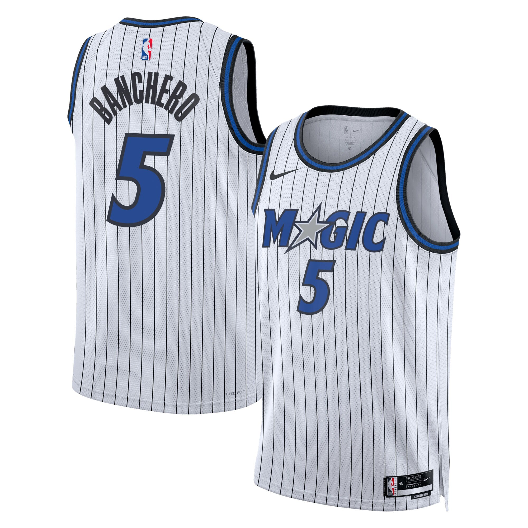 Orlando Magic Nike Replica Association Edition Swingman Jersey - White - Paolo Banchero - Unisex