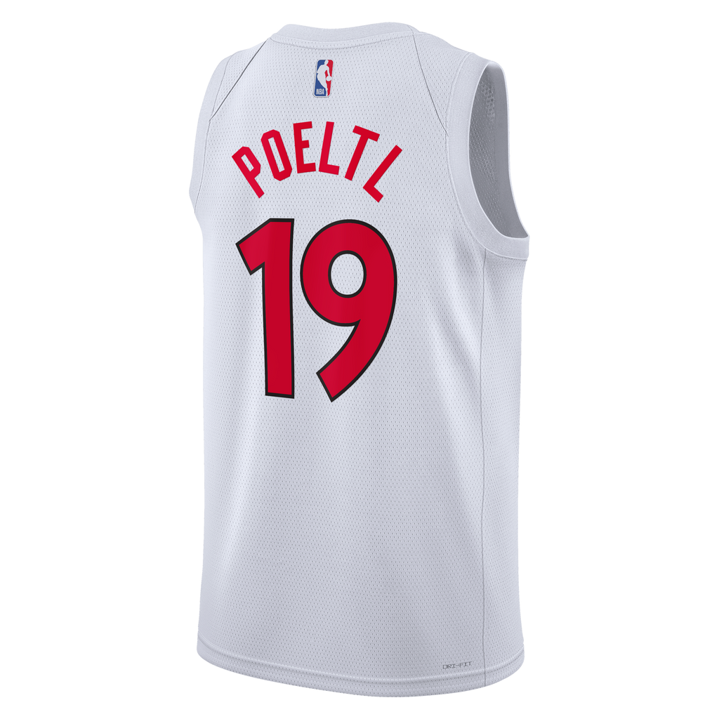 Toronto Raptors Nike Association Edition Swingman Jersey - White - Jakob Poeltl - Unisex