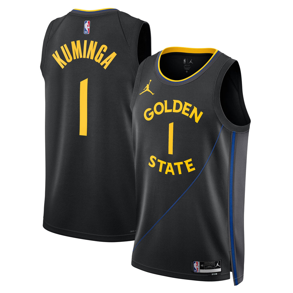 Golden State Warriors Jordan Brand 2024/25 Statement Edition Swingman Jersey - Black - Jonathan Kuminga - Unisex