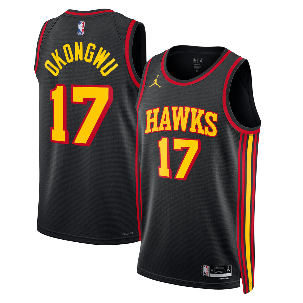 Atlanta Hawks Jordan Statement Edition Swingman Jersey - Black - Onyeka Okongwu - Unisex