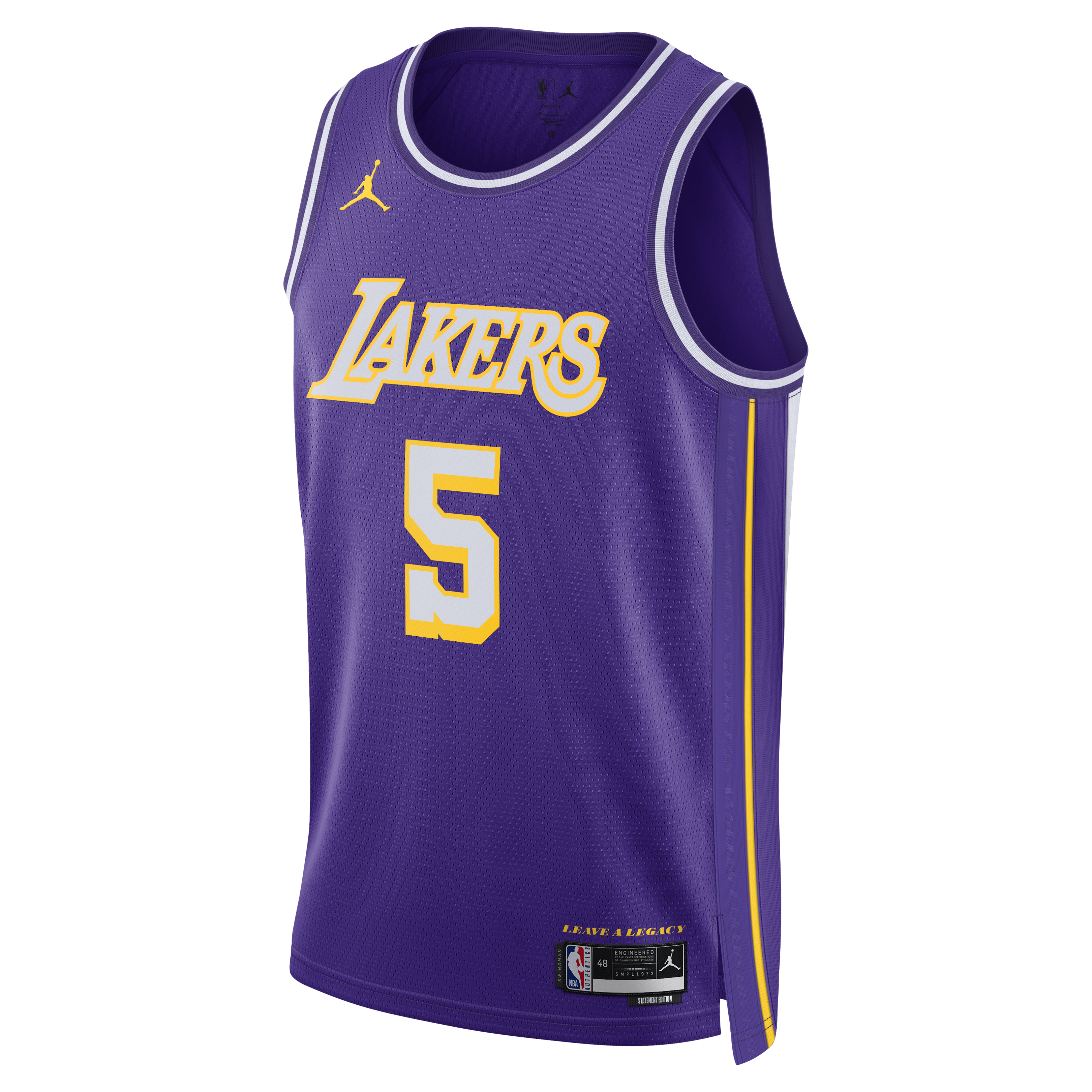 Los Angeles Lakers Jordan Brand Statement Edition Jersey - Purple - Quentin Grimes - Unisex