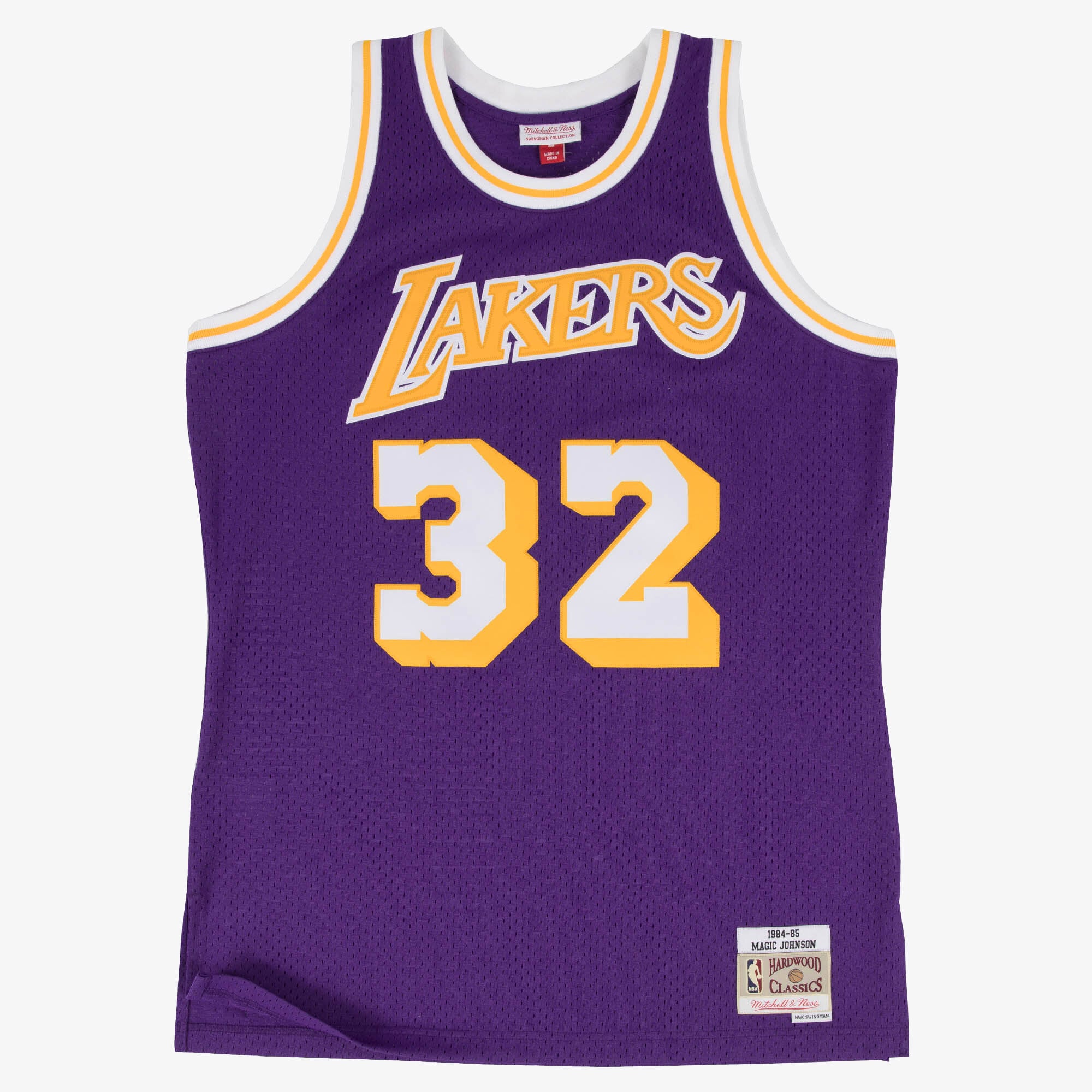 Los Angeles Lakers Mitchell & Ness Swingman Jersey Road Magic Johnson 1984-85