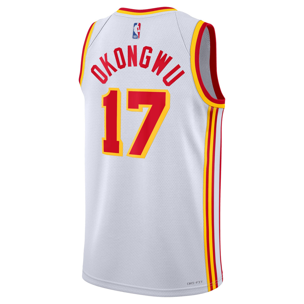 Atlanta Hawks Nike Association Edition Swingman Jersey - White - Onyeka Okongwu - Unisex