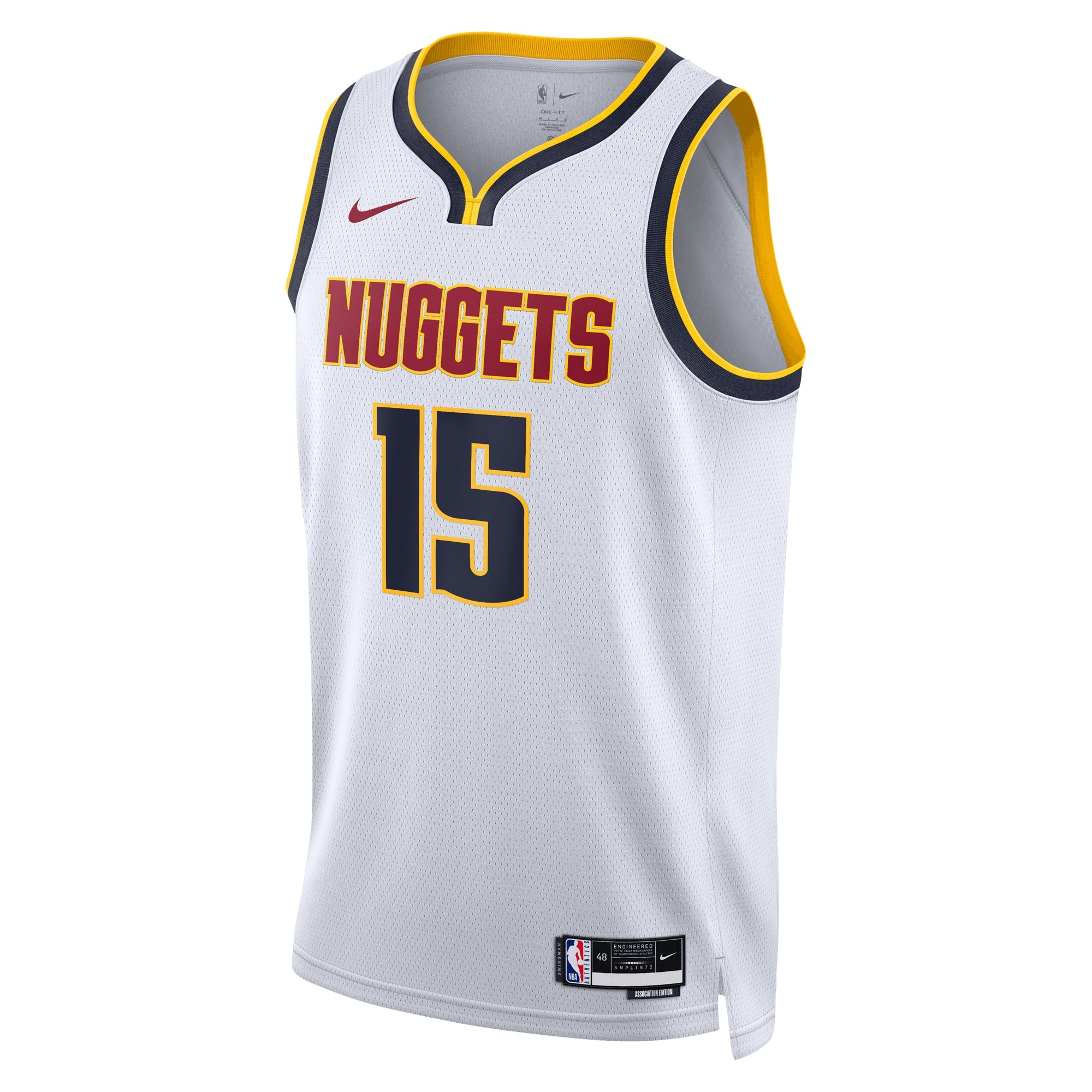 Denver Nuggets Nike Association Swingman Jersey - White - Nikola Jokić - Youth