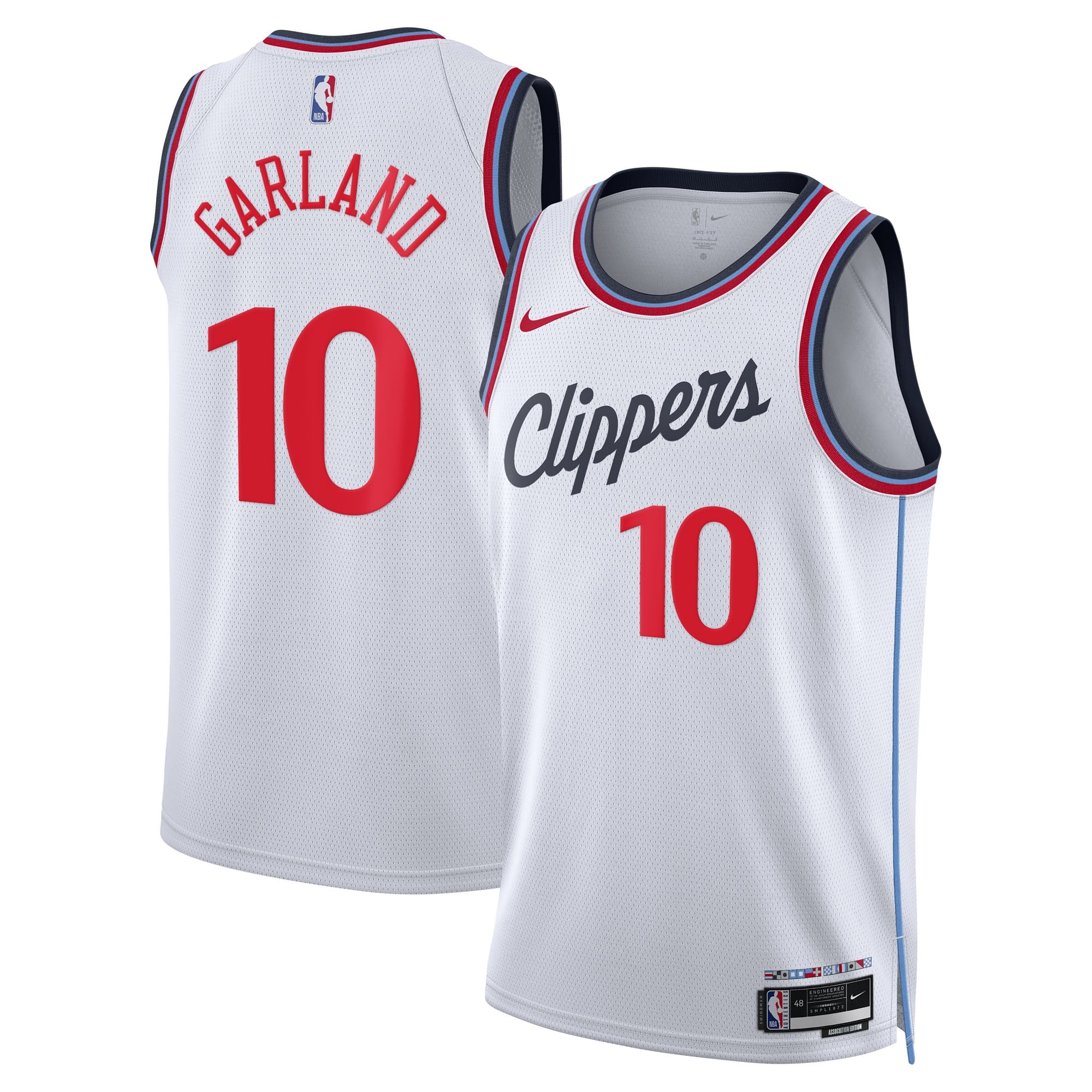 Los Angeles Clippers Nike Association Edition Swingman Jersey - White - Darius Garland - Unisex
