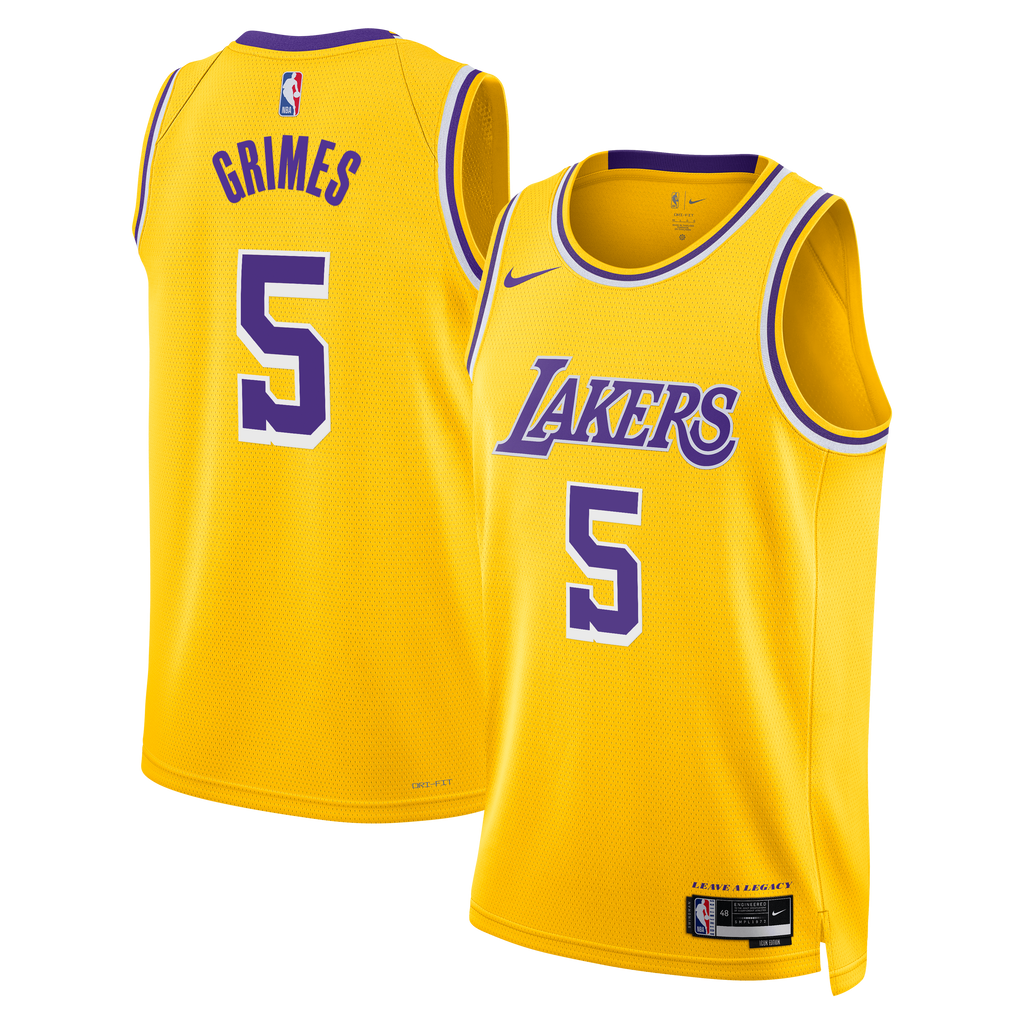 Los Angeles Lakers Nike Icon Edition Swingman Jersey - Gold - Quentin Grimes - Unisex