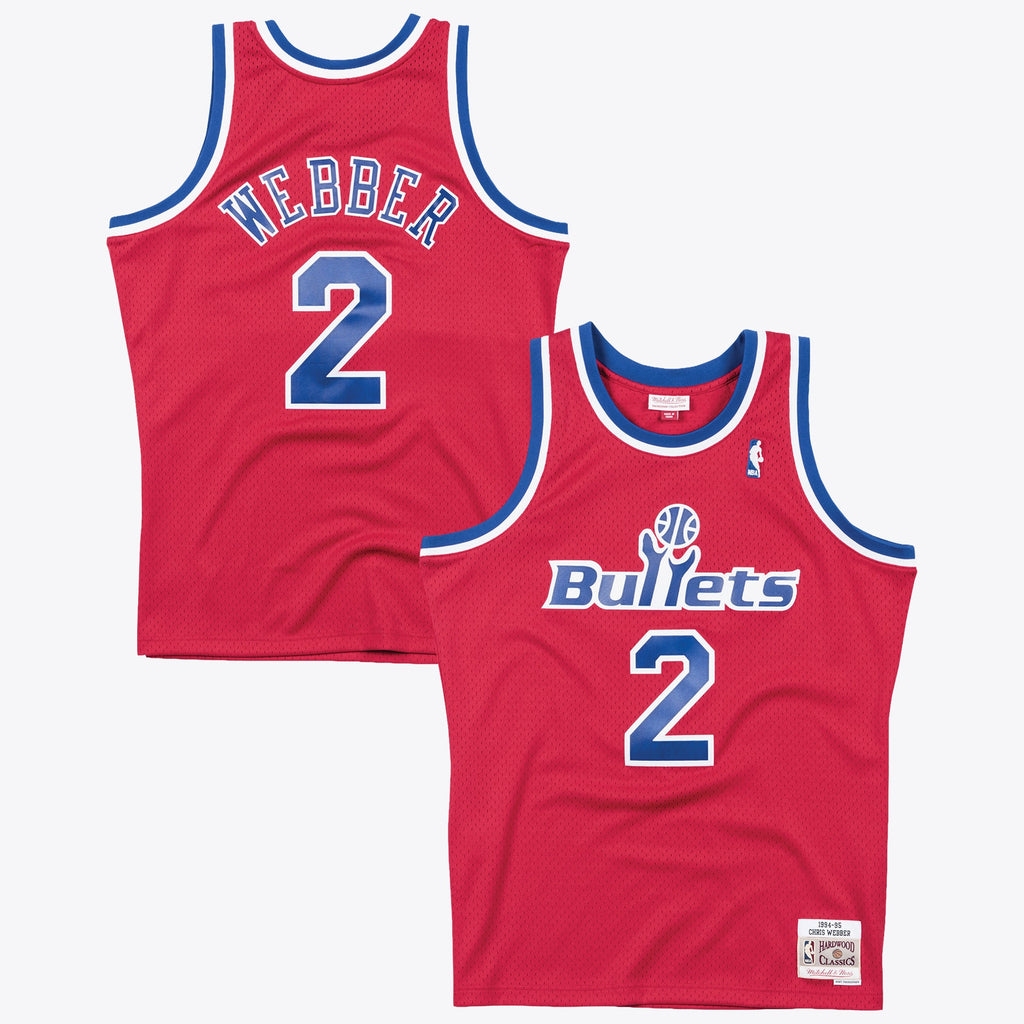 Washington Bullets Mitchell & Ness Chris Webber 1994 Swingman Road Authentic Jersey - Scarlet