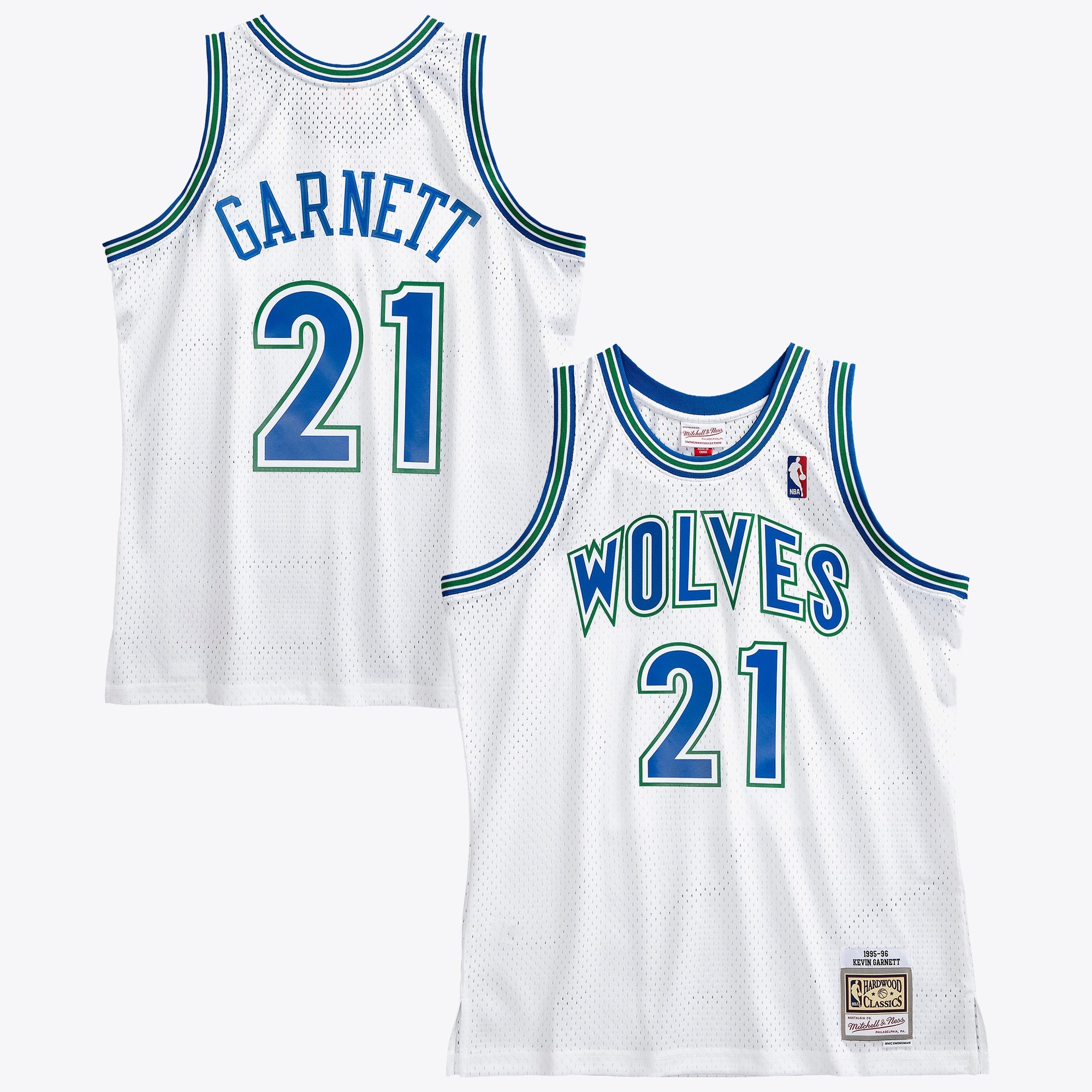 Minnesota Timberwolves Mitchell & Ness Kevin Garnett 1995 Swingman Authentic Jersey - White