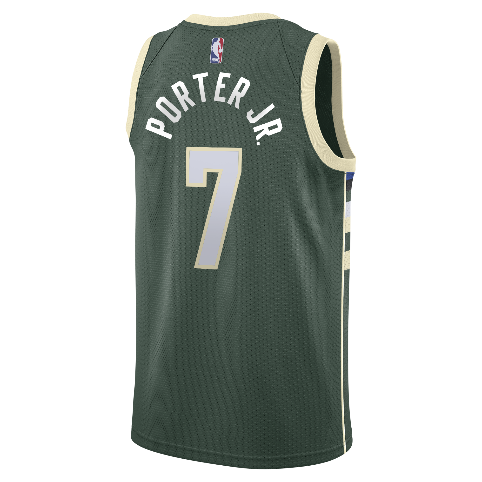 Milwaukee Bucks Nike Icon Edition Swingman Jersey - Hunter Green - Kevin Porter Jr. - Youth