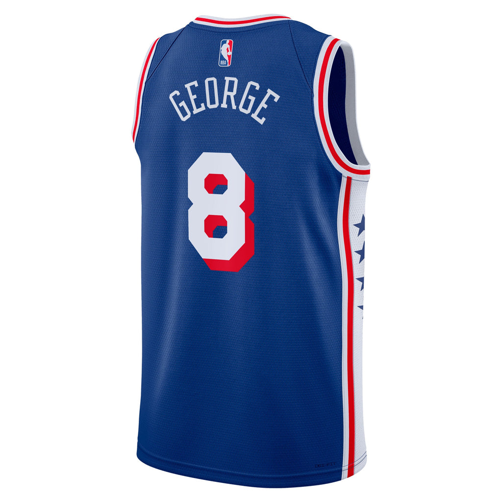 Philadelphia 76ers Nike Icon Edition Swingman Jersey - Royal - Paul George - Unisex
