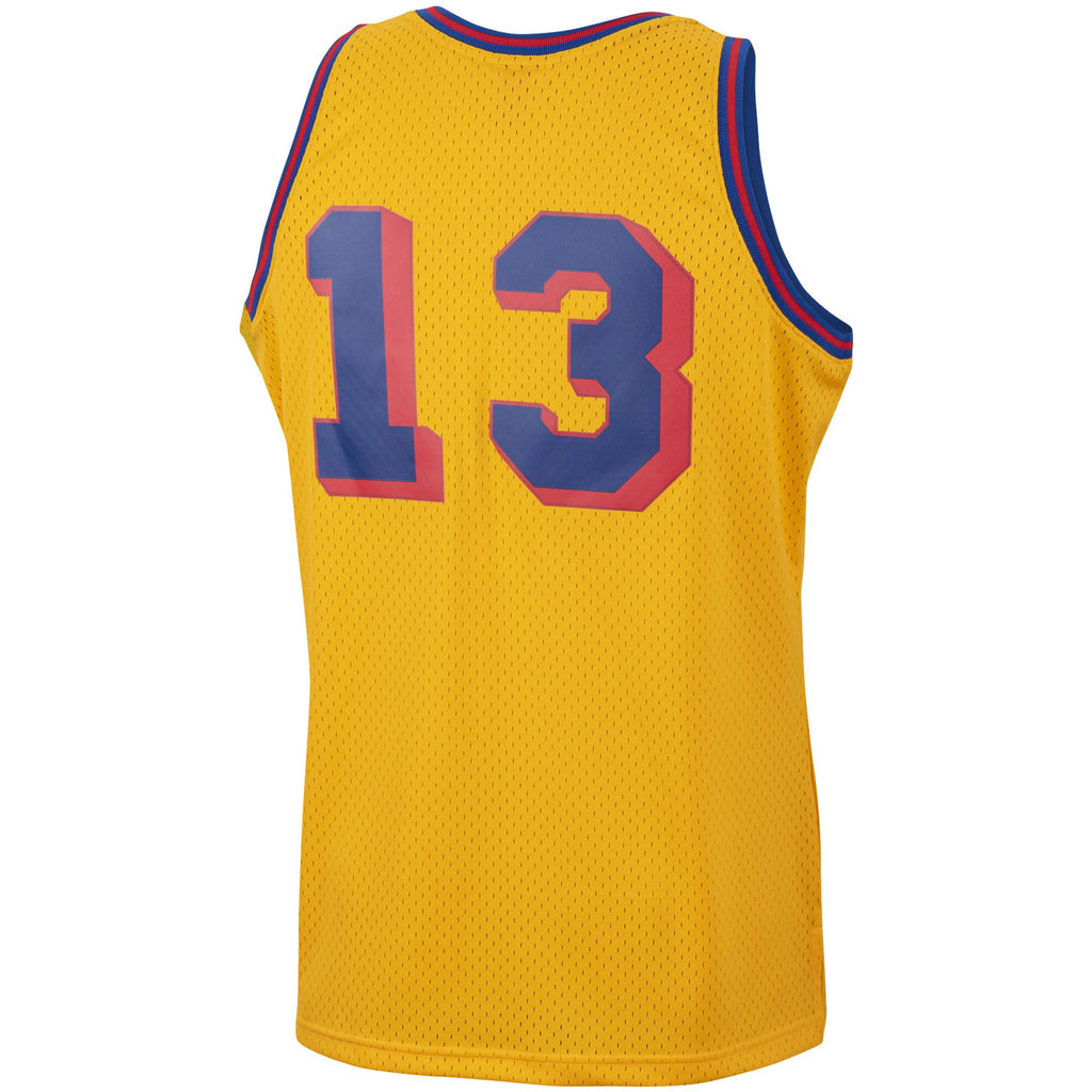 Men's Mitchell & Ness Wilt Chamberlain Gold San Francisco Warriors 1962-63 Hardwood Classics Swingman Jersey