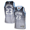 Utah Jazz Nike 2025/26 City Edition Swingman Jersey - Gray - Lauri Markkanen - Youth