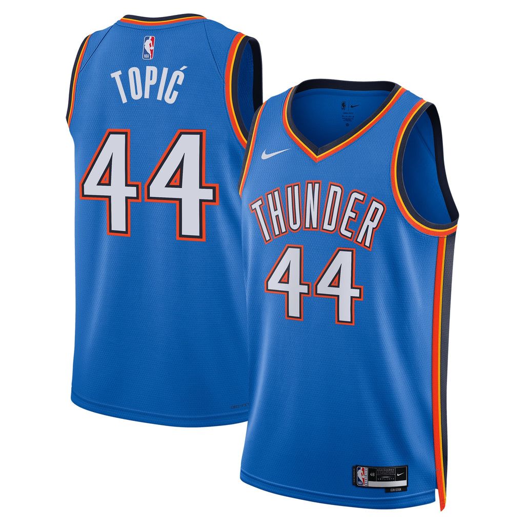 Oklahoma City Thunder Nike Icon Swingman Jersey - Blue - Nikola Topić - Unisex