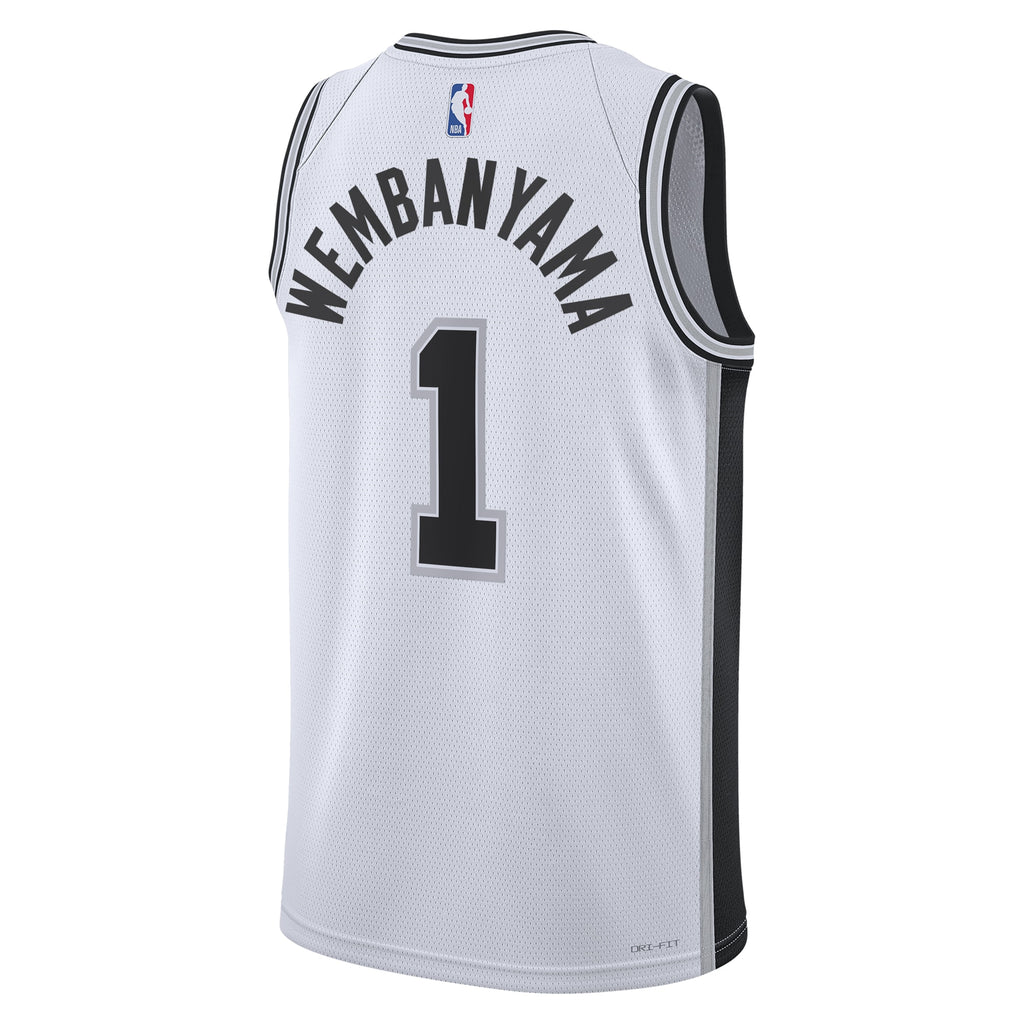 San Antonio Spurs Nike Association Edition Swingman Jersey - White - Victor Wembanyama - Unisex