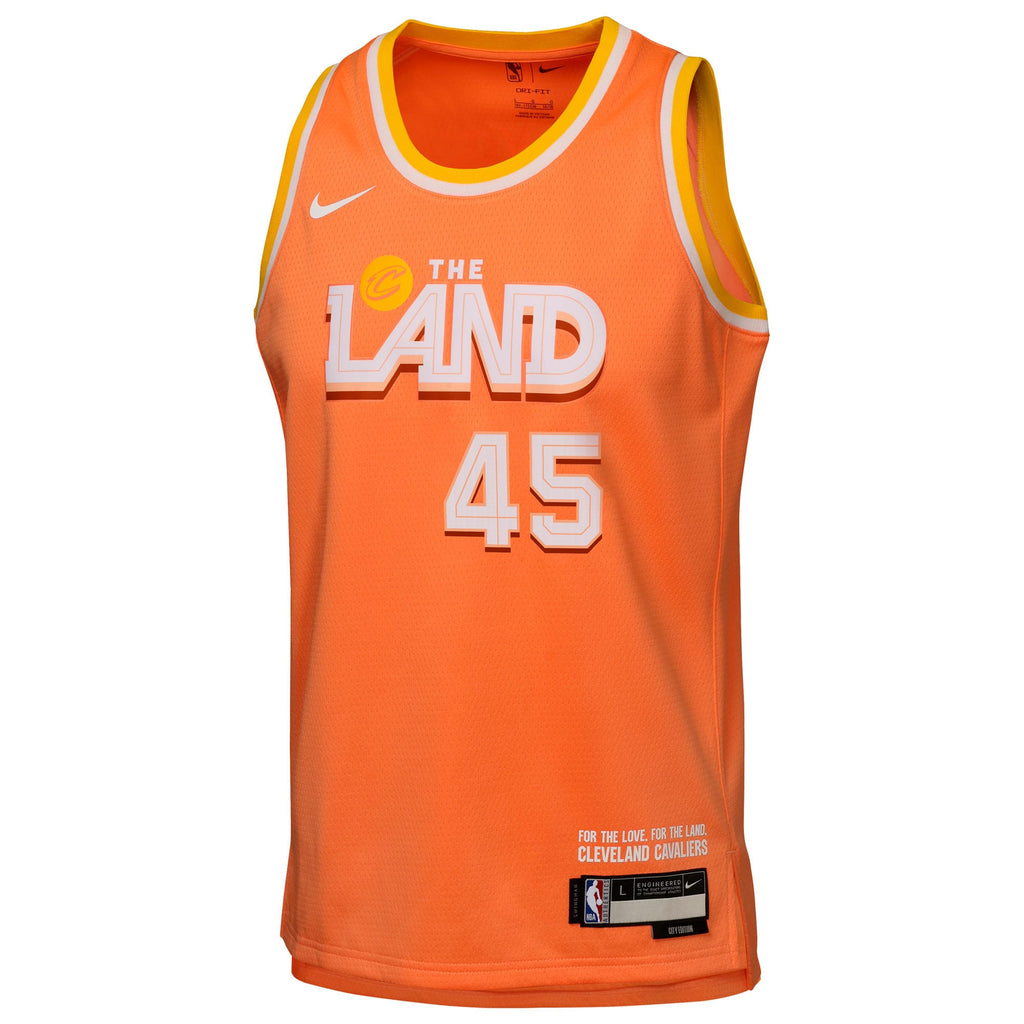 Cleveland Cavaliers Nike 2025/26 City Edition Swingman Jersey - Orange - Donovan Mitchell - Youth