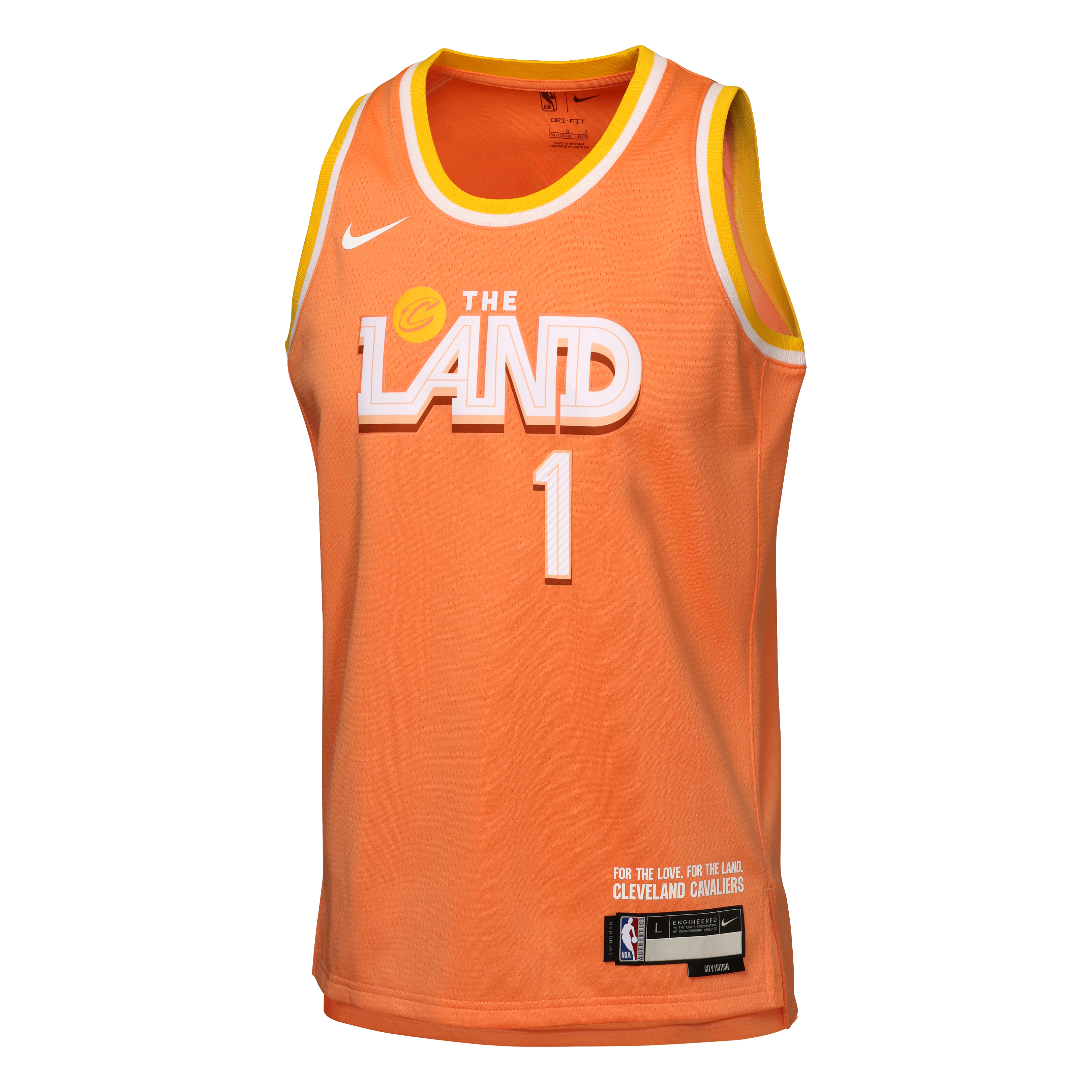 Nike Cleveland Cavaliers 2025/26 City Edition Swingman Jersey - Orange - James Harden - Youth