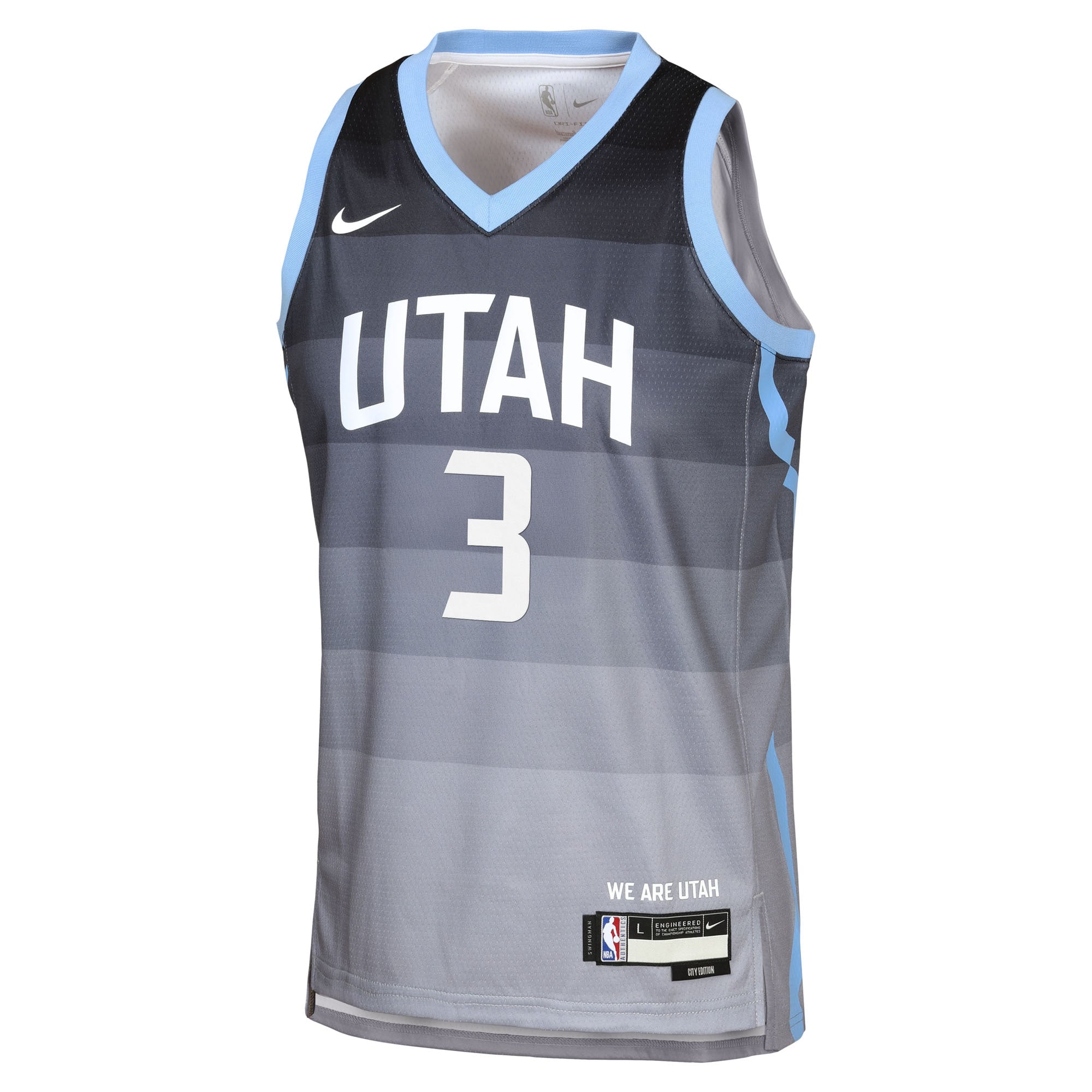 Utah Jazz Nike 2025/26 City Edition Swingman Jersey - Gray - Keyonte George - Youth