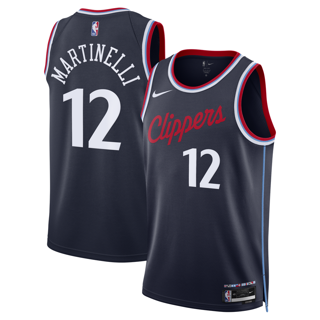 Los Angeles Clippers Nike Replica Icon Edition Swingman Jersey - Navy - Nick Martinelli - Unisex
