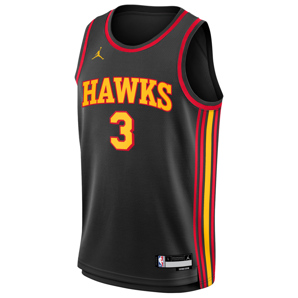 Atlanta Hawks Jordan Brand Statement Edition Swingman Jersey - Black - CJ McCollum - Youth