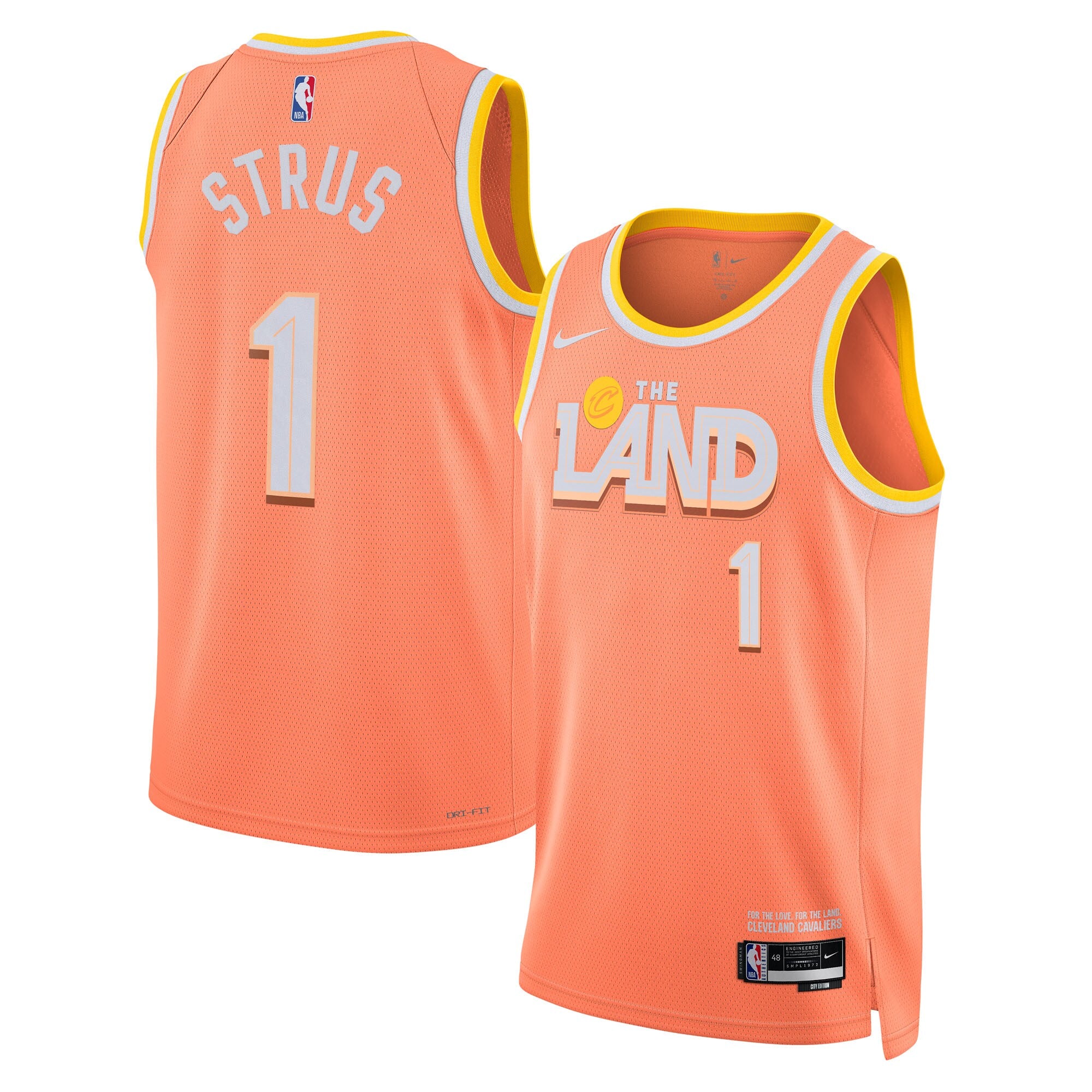 Cleveland Cavaliers Nike 2025/26 City Edition Swingman Jersey - Orange - Max Strus - Unisex