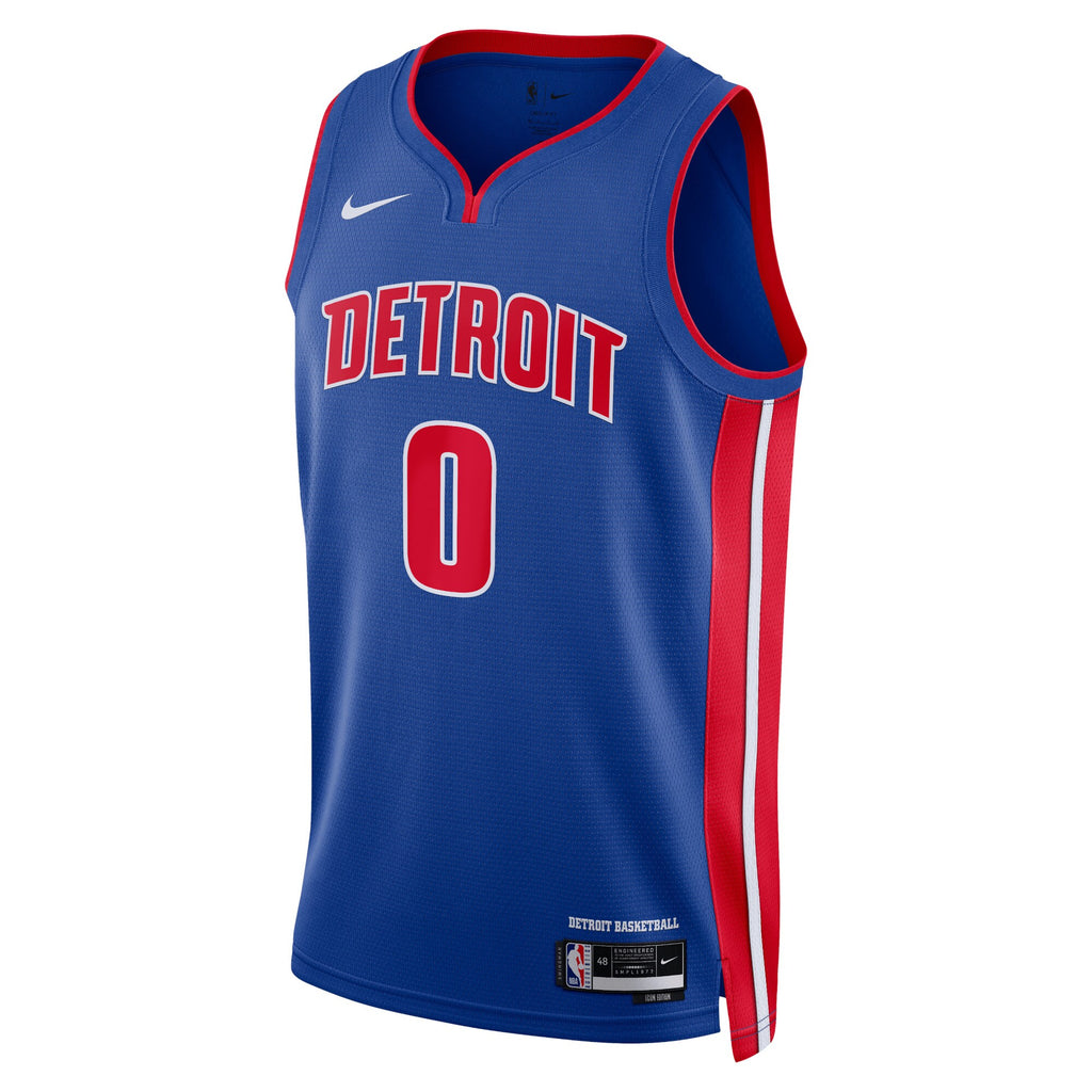Detroit Pistons Nike Icon Edition Swingman Jersey - Blue - Jalen Duren - Unisex