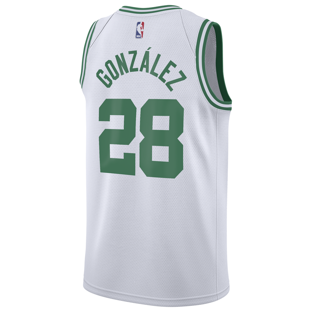Boston Celtics Nike Association Edition Swingman Jersey - White - Hugo González - Youth