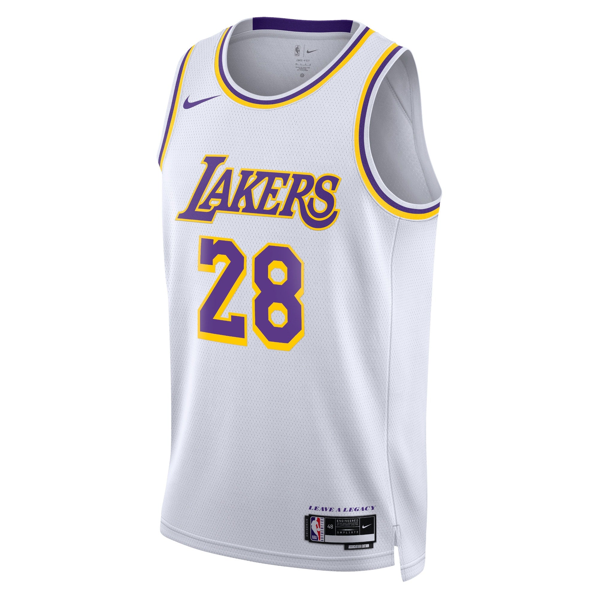 Los Angeles Lakers Nike Association Edition Swingman Jersey - White - Rui Hachimura - Unisex