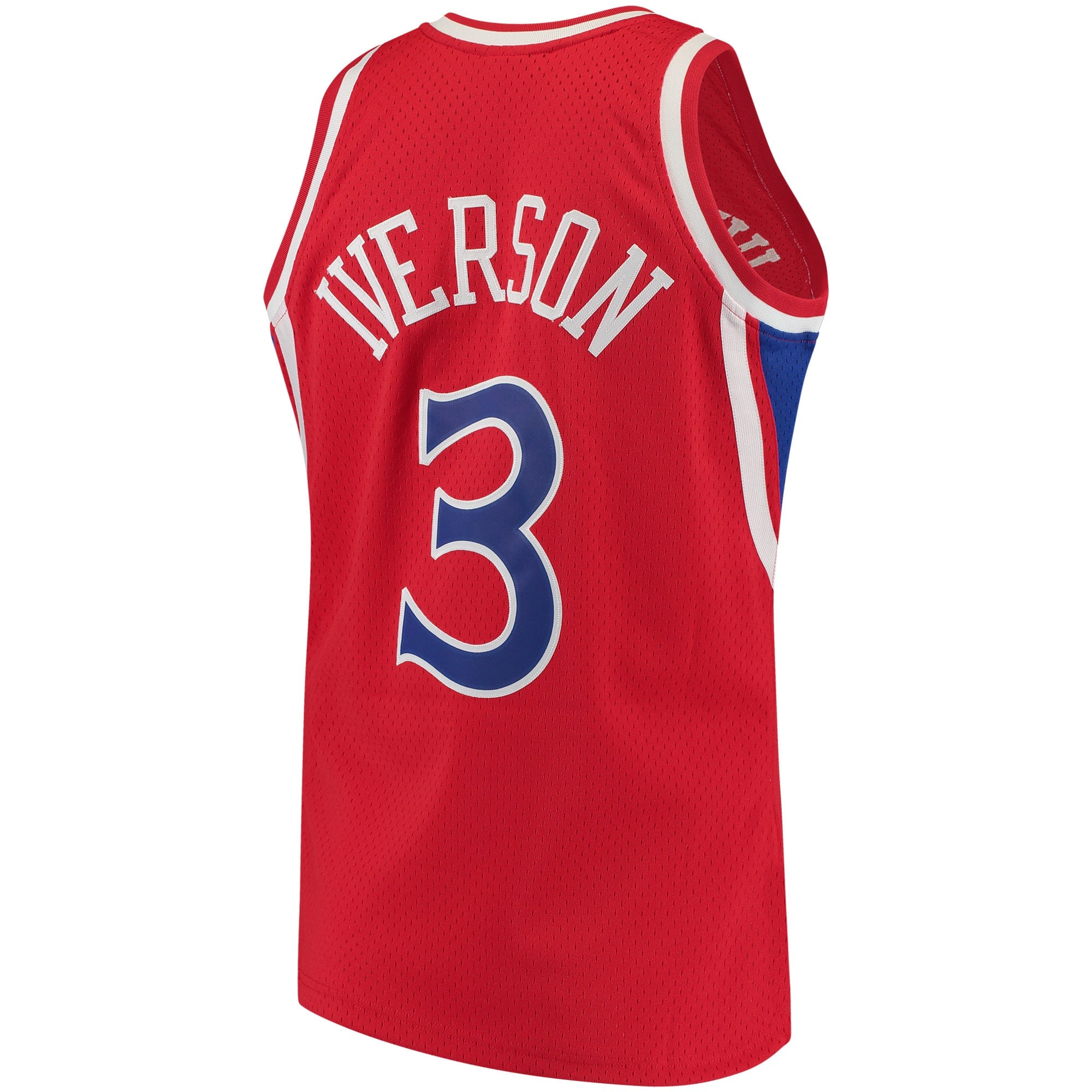 Men's Mitchell & Ness Allen Iverson Red Philadelphia 76ers 1996-97 Hardwood Classics Swingman Jersey